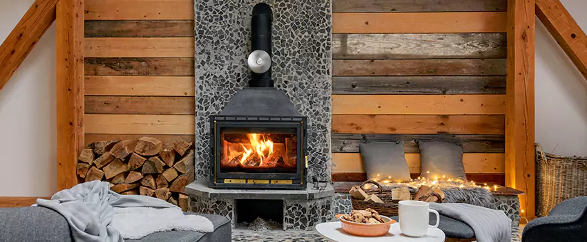 Thelin Hearth Products Direct Vent Gas Stove Fireplace Inspection in Roselle, New Jersey